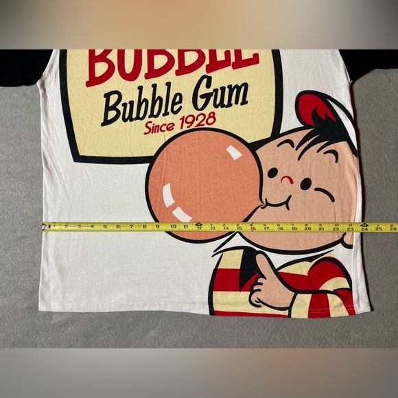 Dubble Bubble Men’s T-Shirt XL White Black Sleeves Cotton Bubble Gum Graphic - Picture 3 of 6